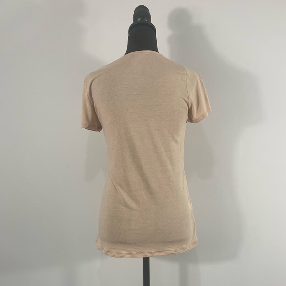 BCBG Max Azaria Light Pink, Blush, Cream Peep hole, Slits,Twist Top,Small - Picture 3 of 11